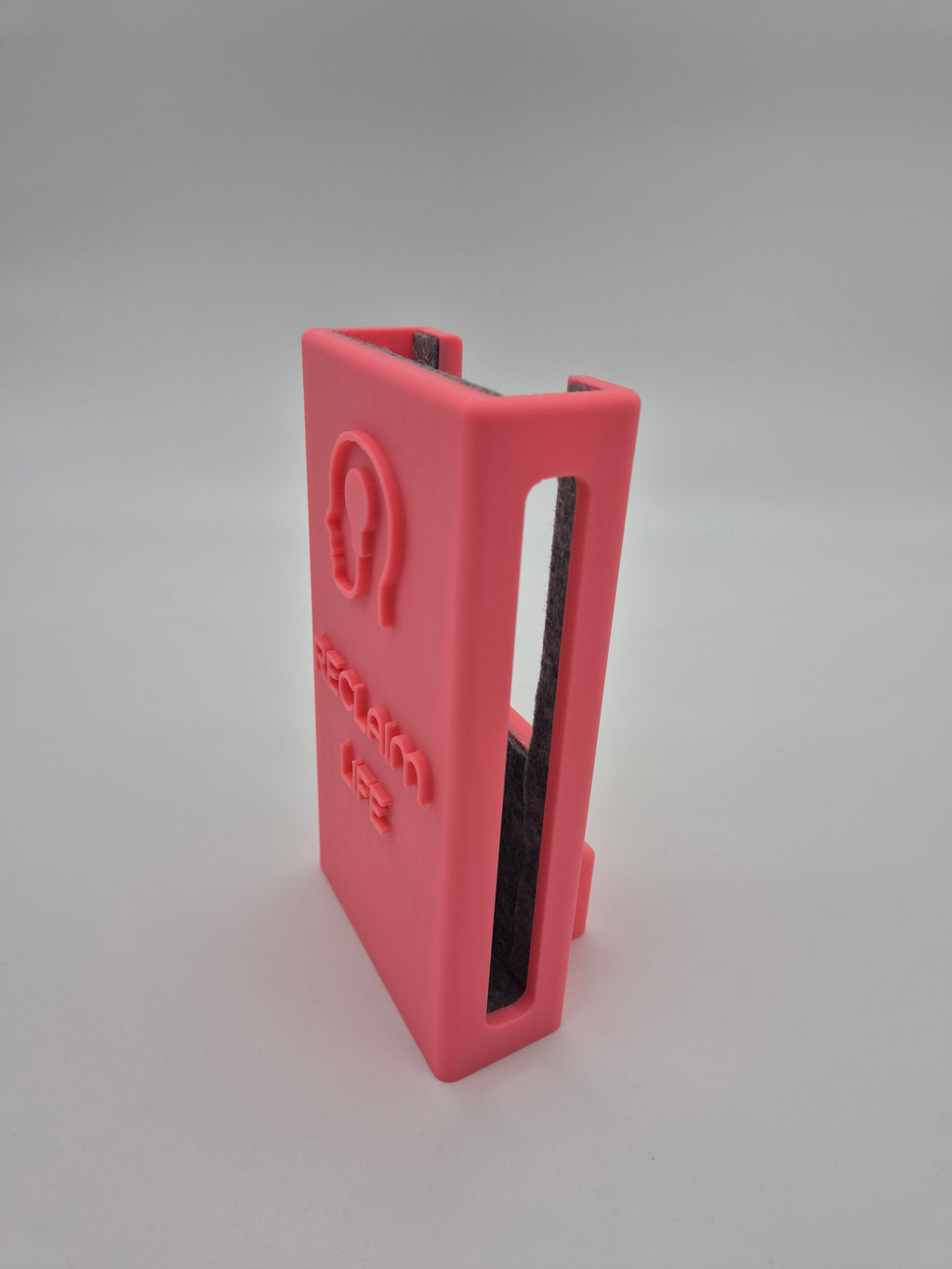 "Reclaim Life" Reclaimbox for one smartphone - pink with grey felt