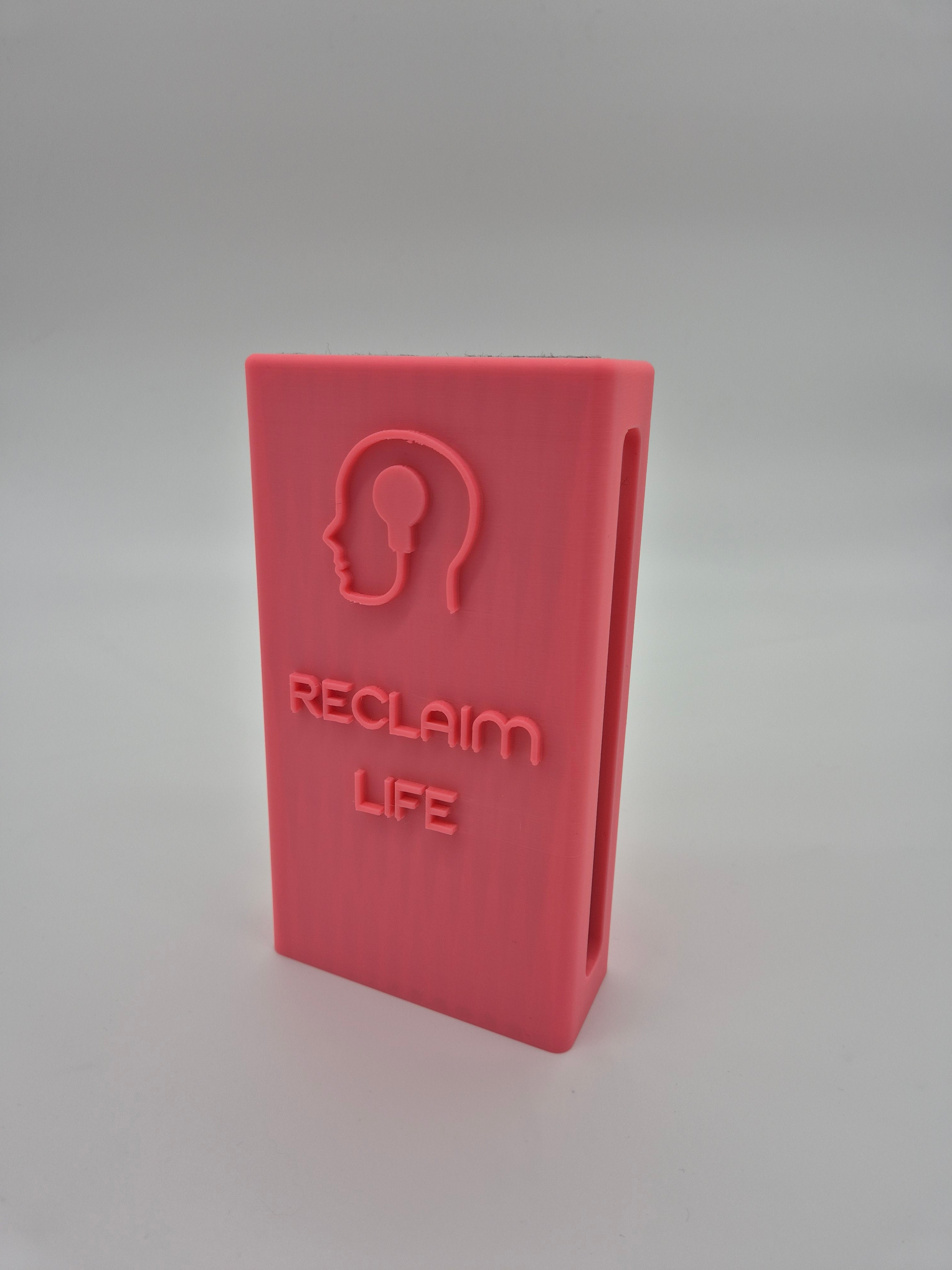 "Reclaim Life" Reclaimbox for one smartphone - pink with grey felt