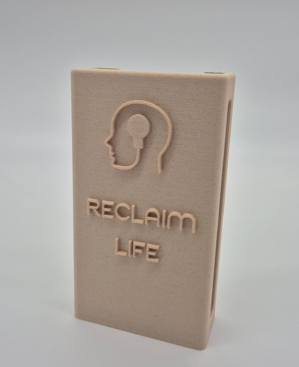 "Reclaim Life" Reclaimbox for one smartphone - beige with grey felt