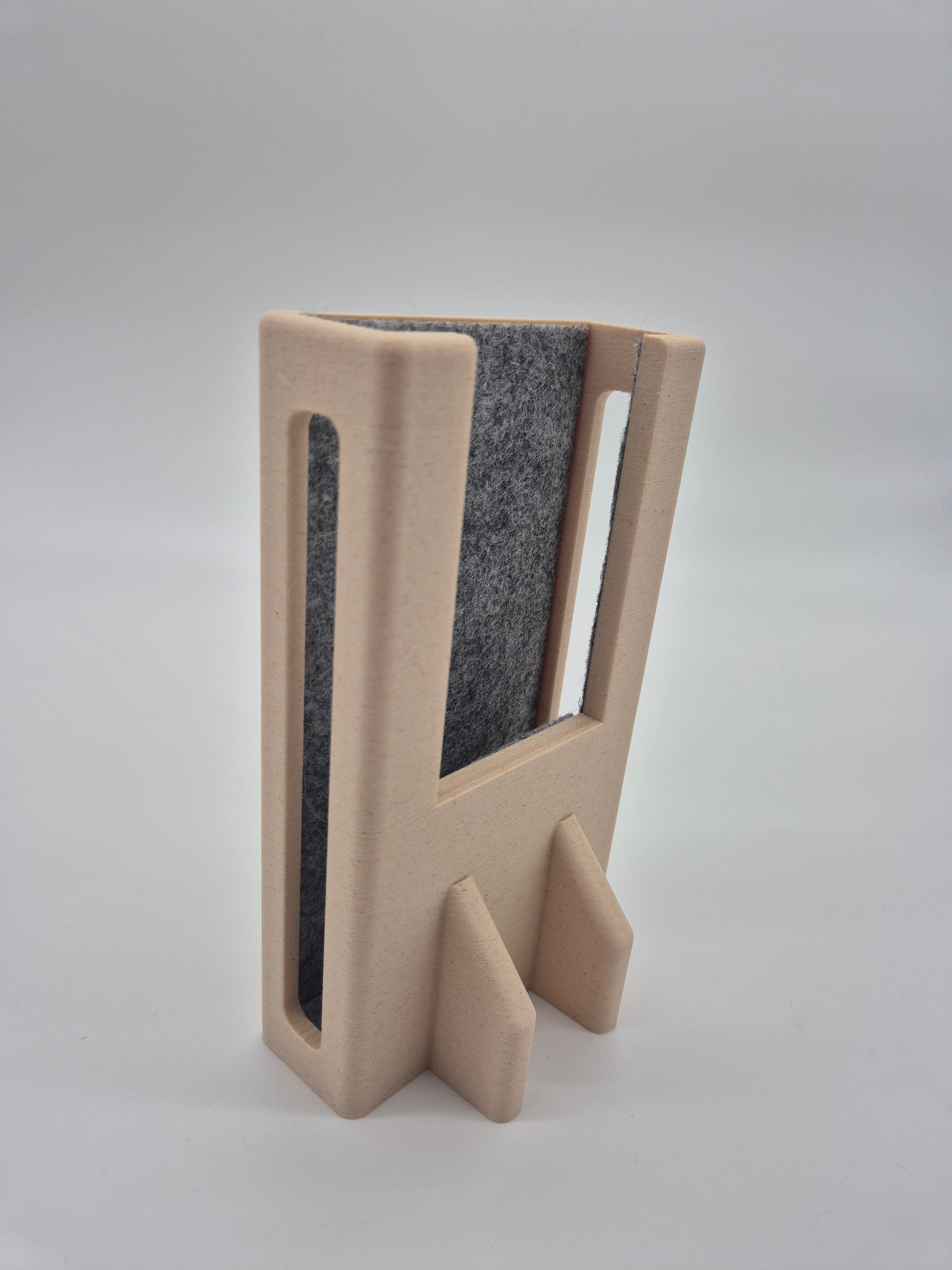 "Reclaim Life" Reclaimbox for one smartphone - beige with grey felt