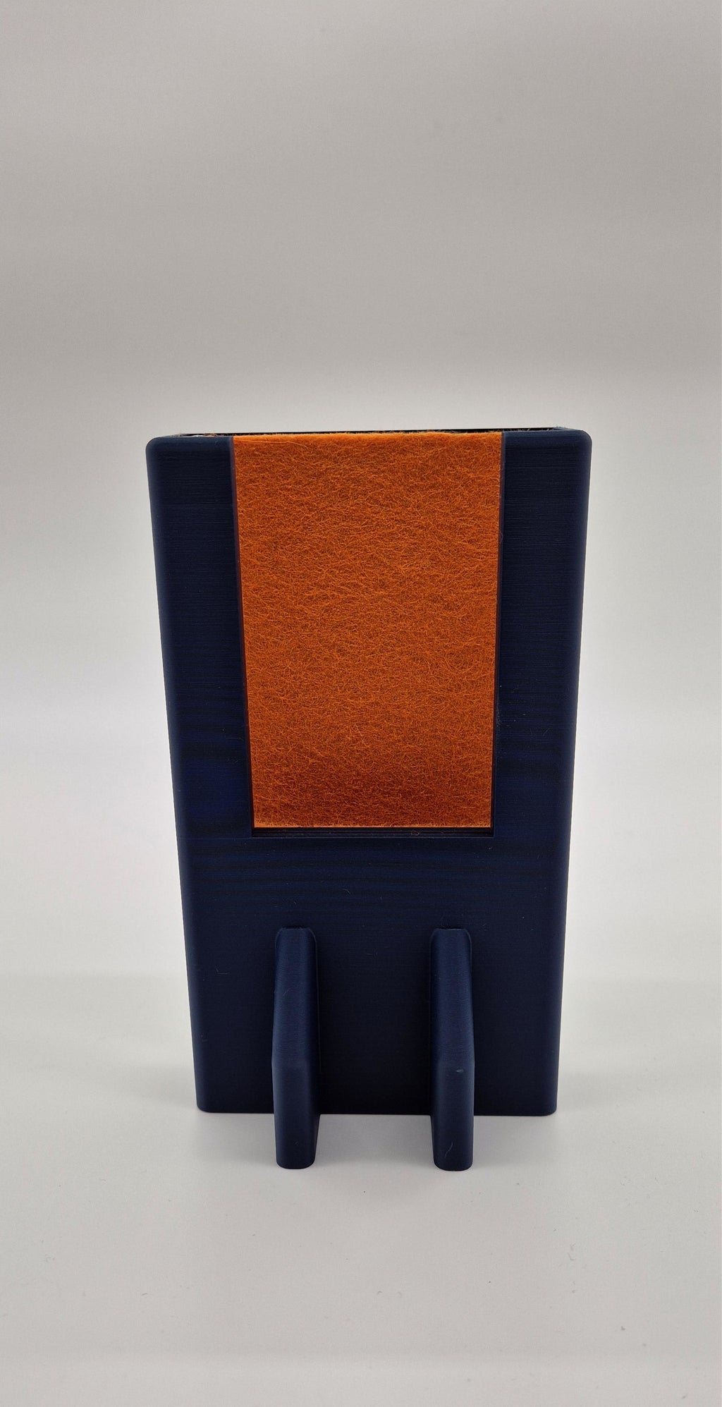 "Lets Get Creative" Reclaimbox for one smartphone - Blue with orange felt