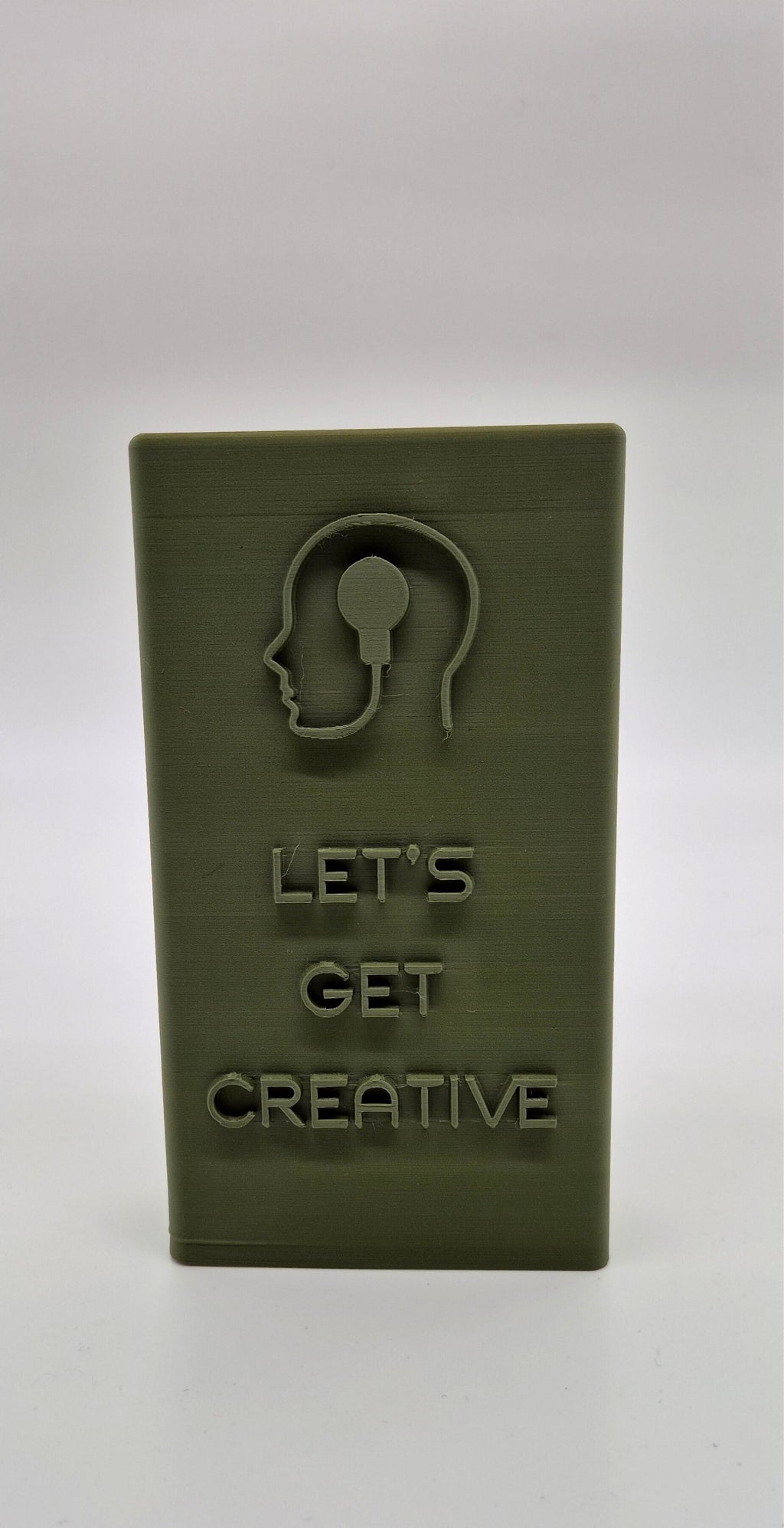 "Lets Get Creative" Reclaimbox for one smartphone - Green with orange felt