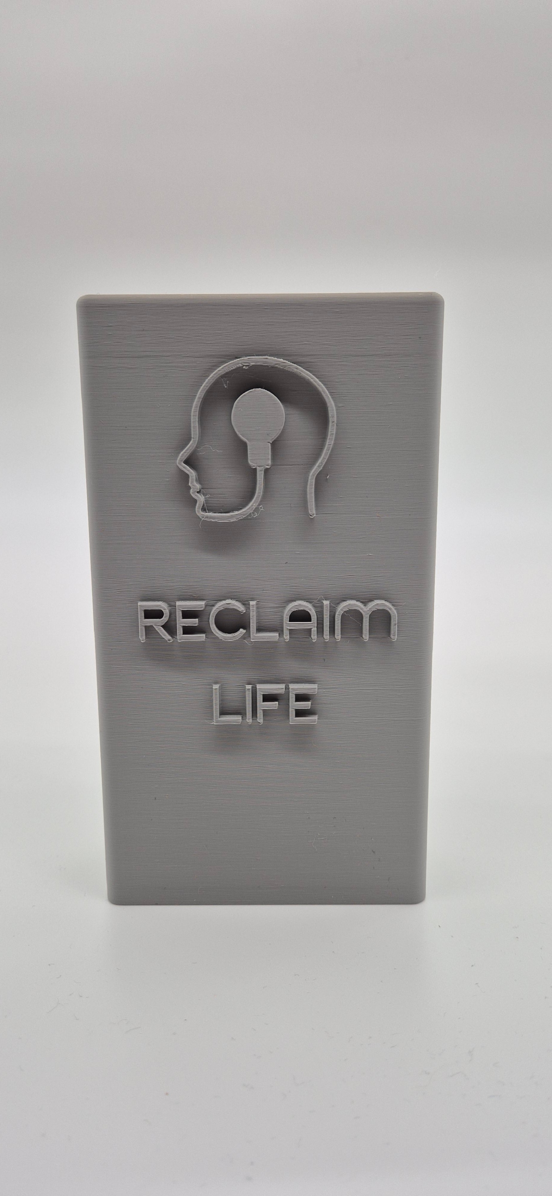 "Reclaim Life" Reclaimbox for one smartphone - grey with grey felt