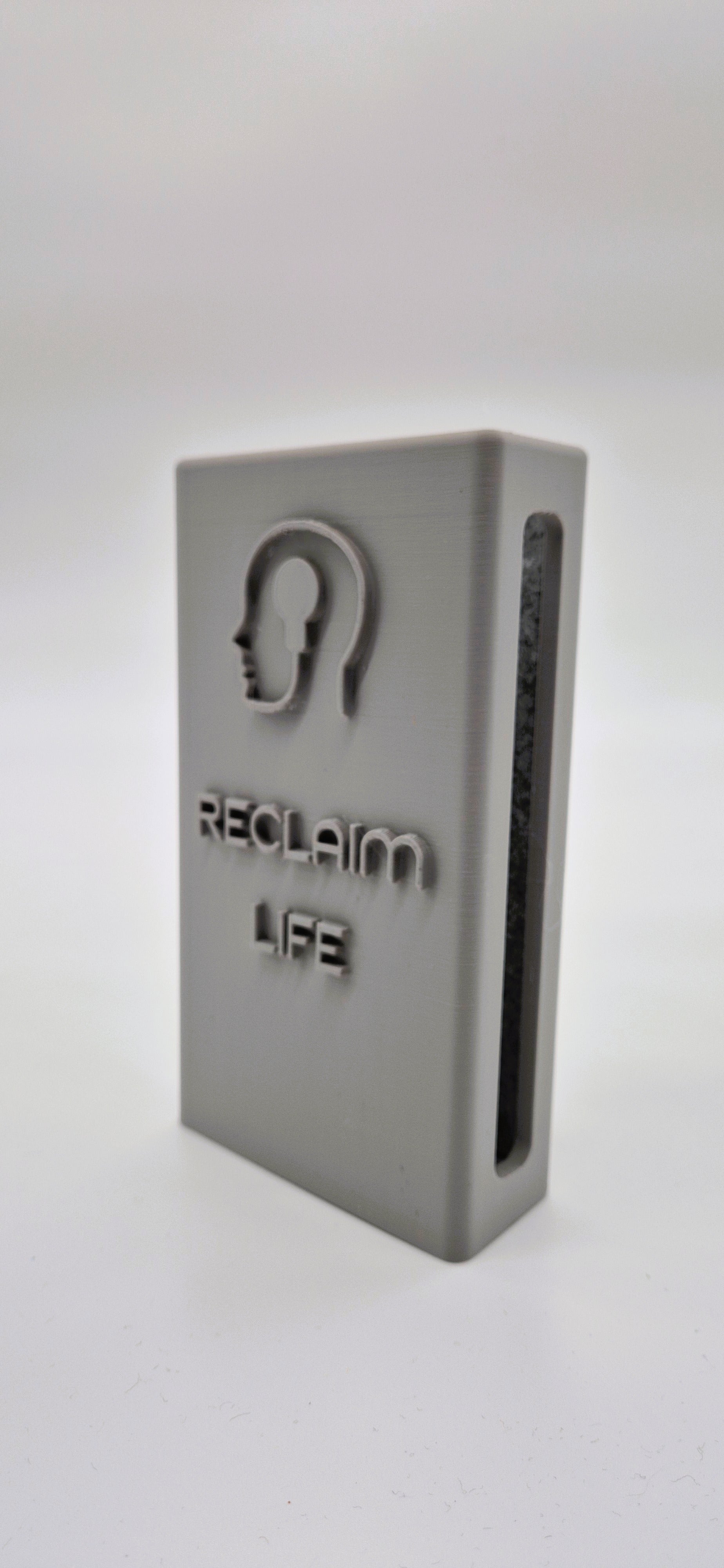 "Reclaim Life" Reclaimbox for one smartphone - grey with grey felt