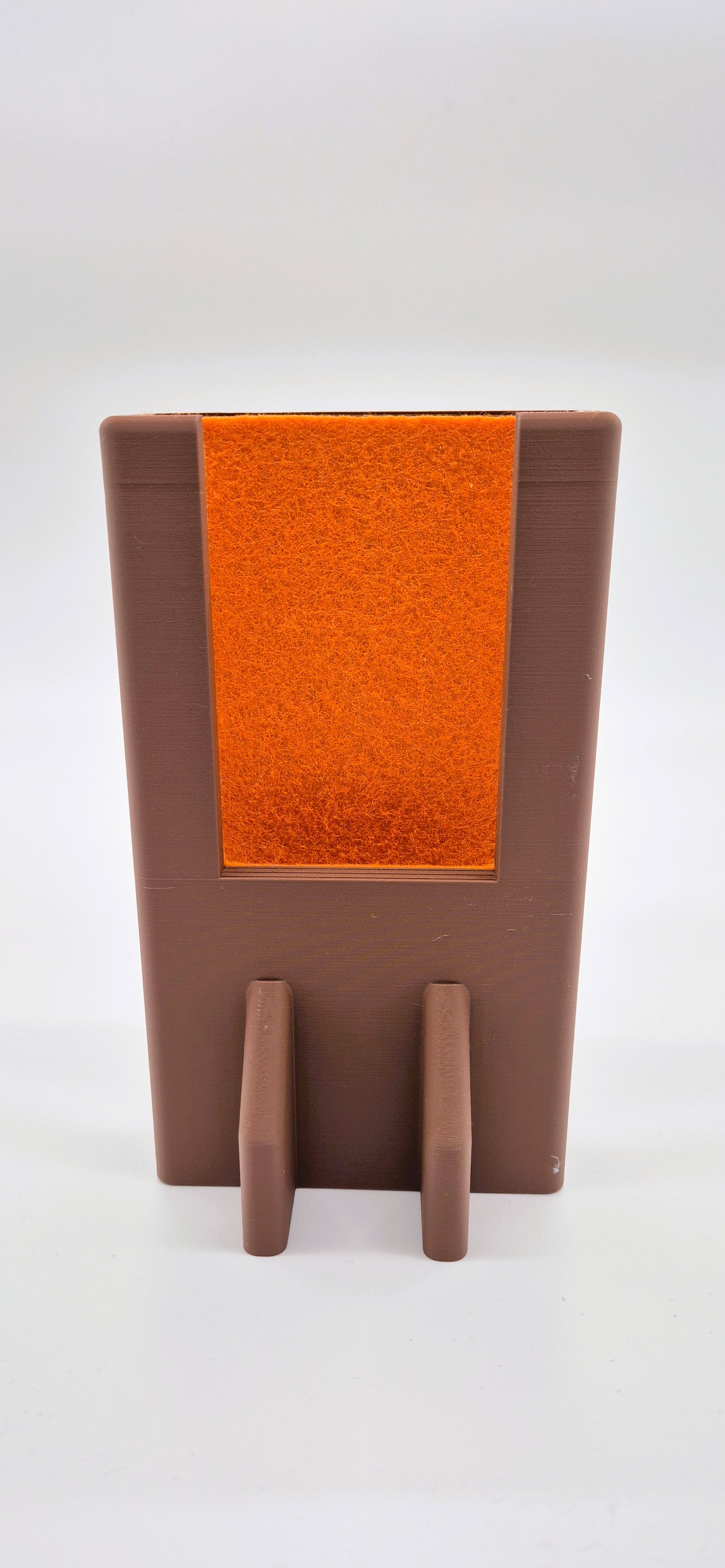 "Reclaim Life" Reclaimbox for one smartphone - Light brown with orange felt