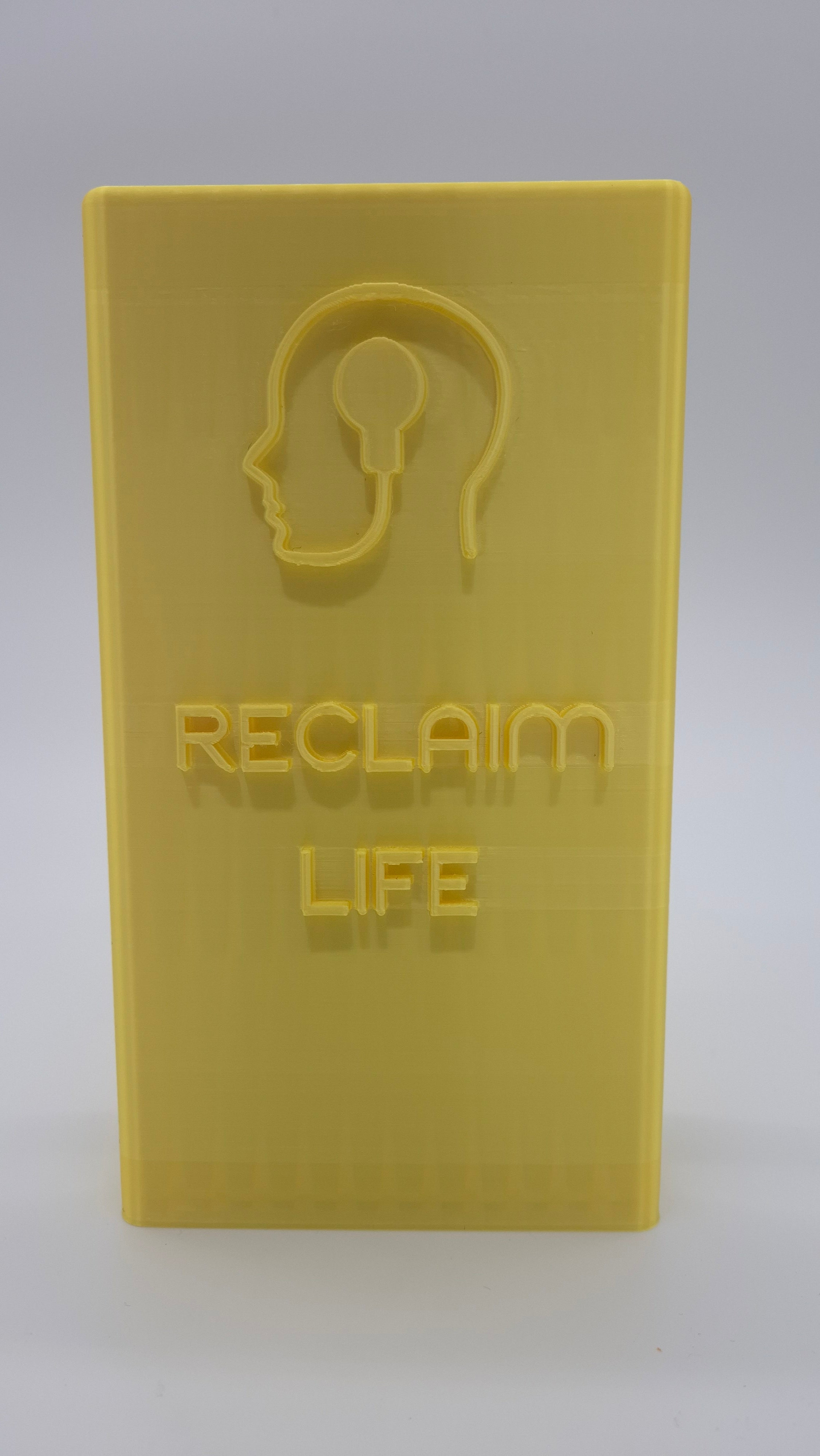 "Reclaim Life" Reclaimbox for one smartphone - Yellow with brown felt