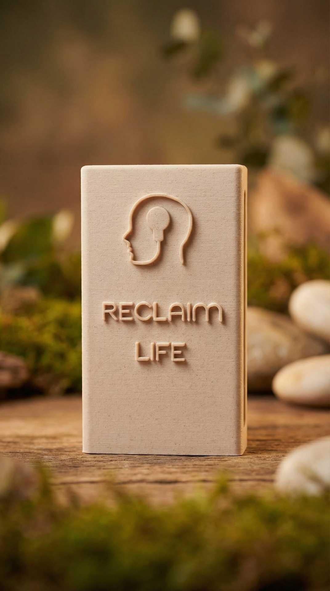 "Reclaim Life" Reclaimbox for one smartphone - beige with grey felt